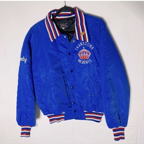 Vintage Transcona Regents Blue Bomber Jacket L - Picture 16 of 16